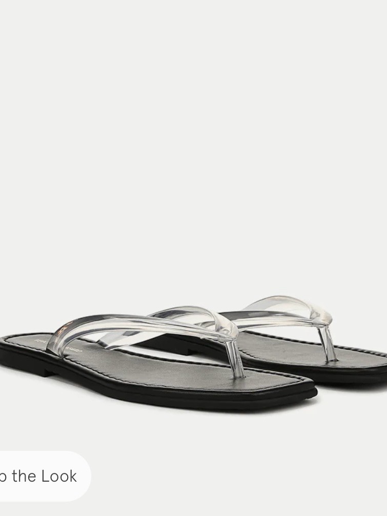 Bnwt- Veronica Beard Clear Strap Black Sole Sandals